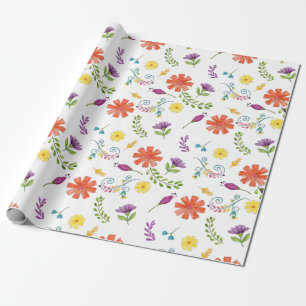 Farbenfrohe mexikanische Fiesta-Blume Geschenkpapier