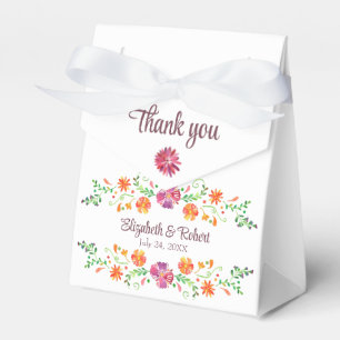 farbenfrohe mexikanische Fiesta Floral Wedding Geschenkschachtel