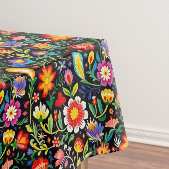 Farbenfrohe mexikanische Fiesta Muster Tischdecke (Beispiel)