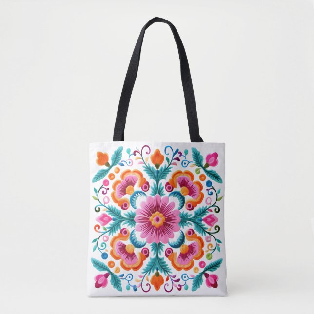 Farbenfrohe mexikanische Fiesta Tote Tag (Vorderseite)