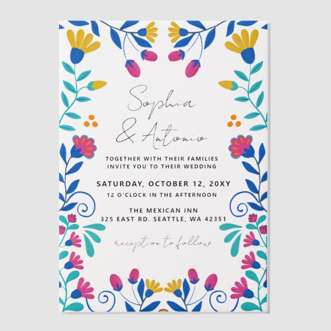 farbenfrohe mexikanische Fiesta Wedding (Vorderseite)