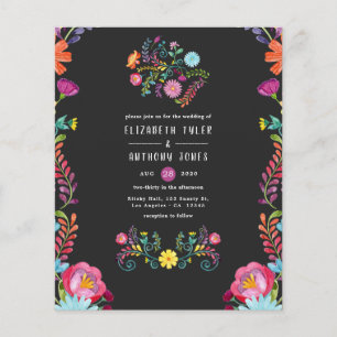Farbenfrohe mexikanische Fiesta Wedding Flyer
