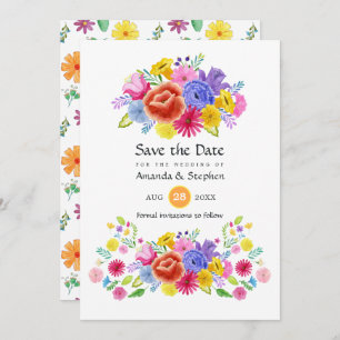 farbenfrohe mexikanische Fiesta Wedding Save The Date