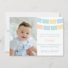 Farbenfrohe mexikanische Geburtstagsfeier Papel Pi Dankeskarte