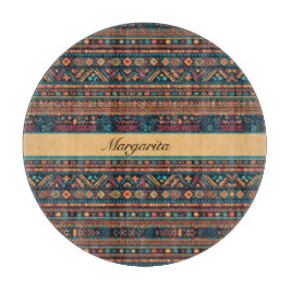 Farbenfrohe mexikanische Muster anpassbar Schneidebrett