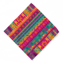 Farbenfrohe mexikanische Muster mit aztekischem Ku