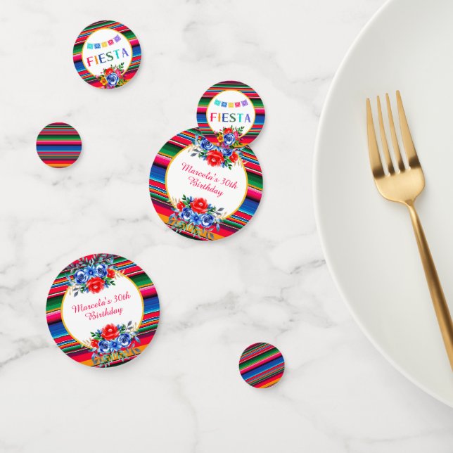 Farbenfrohe mexikanische Serape Fiesta Konfetti (Gruppe)