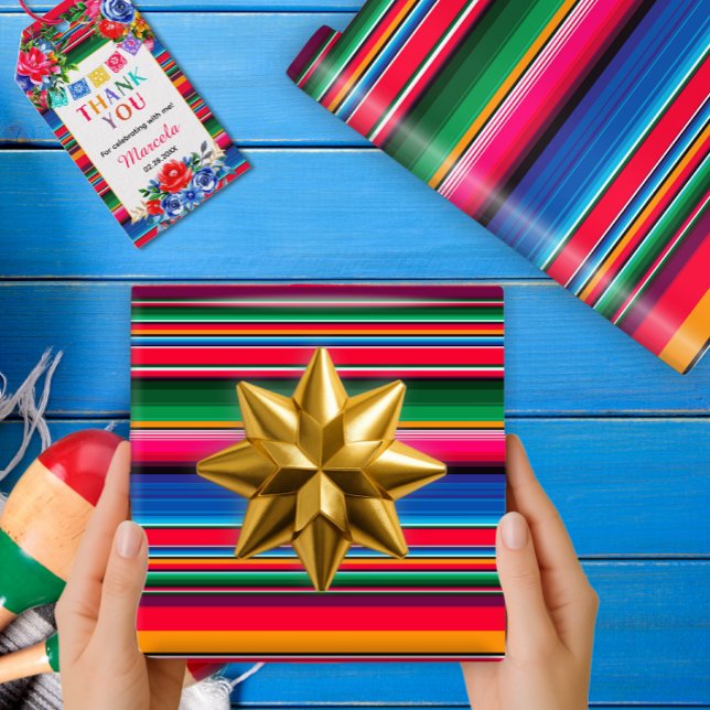 Farbenfrohe mexikanische Serape-Geschenke Geschenkpapier (Von Creator hochgeladen)