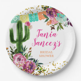 Farbenfrohe mexikanische Taco-Liebe Pappteller