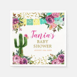 Farbenfrohe mexikanische Taco über Liebe Paper Nap Serviette