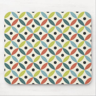Farbenfrohe Mid Century Dekoration Mousepad