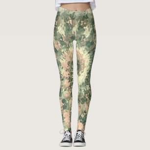 Farbenfrohe militärische Auseinandersetzung Leggings