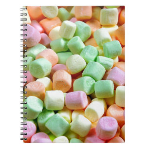 Farbenfrohe Mini-Marshmallows-Notebook Notizblock