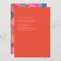 Farbenfrohe Minimalistische Rote Boho Moderne Hoch