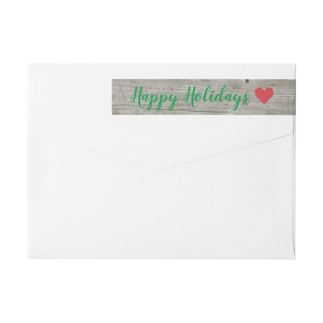 Farbenfrohe Mistletoe Holiday Address Label (Rückseite)