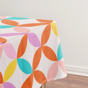 Farbenfrohe Mitte Jahrhundert Modernes Retro Abstr Tischdecke