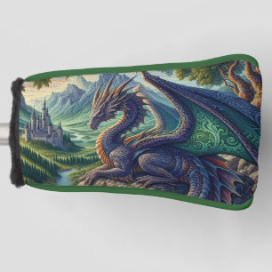 Farbenfrohe, mittelalterliche Drachenburg Golf Headcover