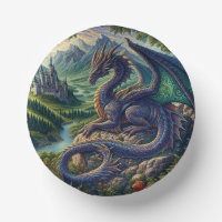 Farbenfrohe, mittelalterliche Drachenburg