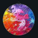 Farbenfrohe, moderne Abstrakte Farbe Dartscheibe<br><div class="desc">Farbige Ölfarbe abstrakt in blau,  lila,  orange,  rot und gelb. Ein helles,  modernes Design. Sandy unter admin@giftsyoutreasure.com kontaktieren</div>