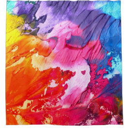 Farbenfrohe, moderne Abstrakte Farbe Duschvorhang