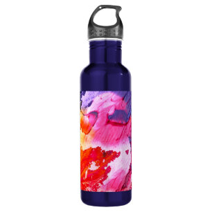 Farbenfrohe, moderne Abstrakte Farbe Edelstahlflasche