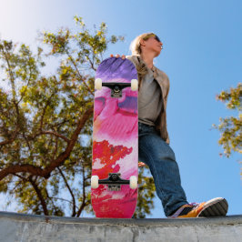 Farbenfrohe, moderne Abstrakte Farbe Skateboard
