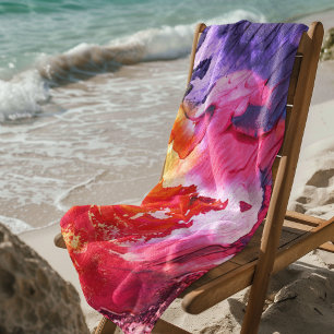 Farbenfrohe, moderne Abstrakte Farbe Strandtuch