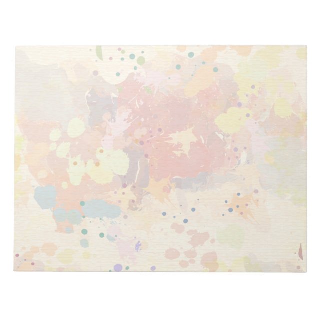 Farbenfrohe, moderne, Abstrakte Farbtupfer Notizblock (Vorderseite)