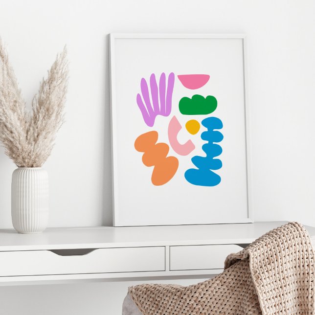 Farbenfrohe moderne Abstrakte Geometrie Formen Kun Poster (Von Creator hochgeladen)