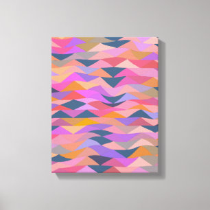 Farbenfrohe moderne Abstrakte Geometrie Kunst im L Leinwanddruck