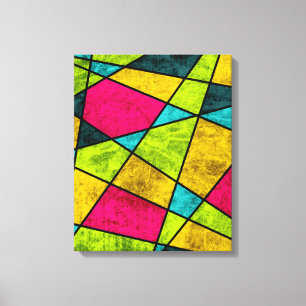 Farbenfrohe moderne Abstrakte geometrische Formen Leinwanddruck