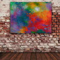 farbenfrohe moderne abstrakte Kunst rot und blau