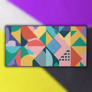 Farbenfrohe moderne Abstrakte Kunst Schreibtischunterlage