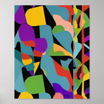 Farbenfrohe, moderne abstrakte Kunstkunst, blaues