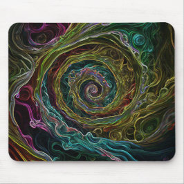 Farbenfrohe moderne Abstrakte Spirale Mousepad