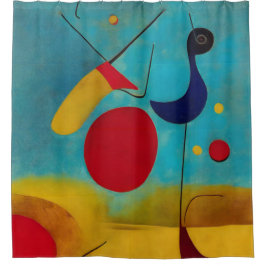 Farbenfrohe, moderne Abstrakte Straßenläufer Duschvorhang