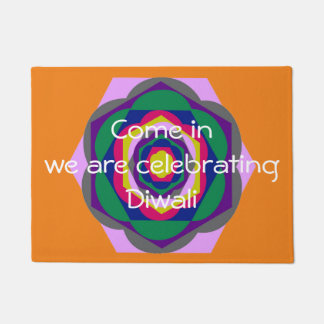 Farbenfrohe moderne Blume Fußmatte