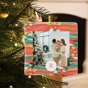 Farbenfrohe, moderne Brush FOTO Ursprünglich Keramikornament