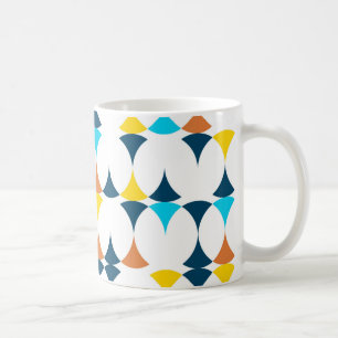 Farbenfrohe, moderne, coole, trendige geometrische kaffeetasse