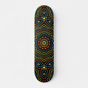 Farbenfrohe moderne Coole und trendige Dot Art Ska Skateboard
