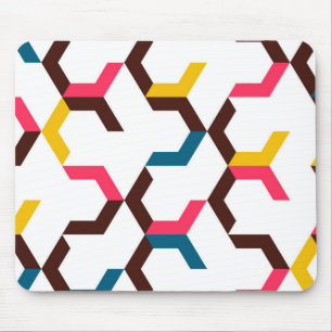 Farbenfrohe, moderne, coole Zickzack Formen Mousepad
