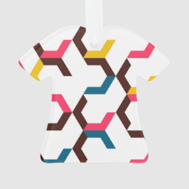 Farbenfrohe, moderne, coole Zickzack Formen Ornament