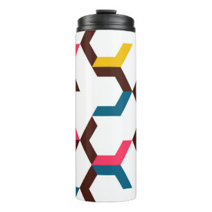 Farbenfrohe, moderne, coole Zickzack Formen Thermosbecher