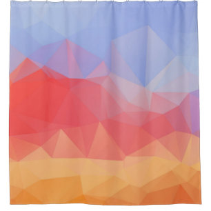 Farbenfrohe moderne Geometrie nahtloses Muster Duschvorhang