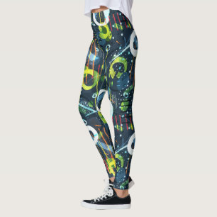 Farbenfrohe moderne geometrische abstrakte Formen Leggings