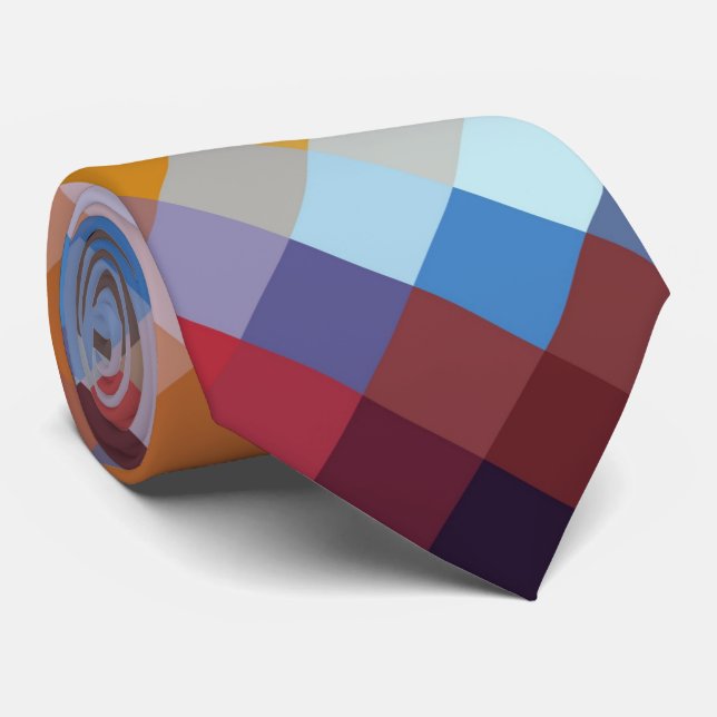 Farbenfrohe moderne geometrische Diamantmuster #11 Krawatte (Gerollt)
