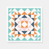 Farbenfrohe moderne, gequilte Blockgeometrie