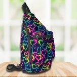 Farbenfrohe Moderne Girly Neon Liebe Personalisier Crossbody Bag<br><div class="desc">Die farbenfrohen Sling Bags der modernen Girly Neon Liebe Herz Personalisierte Namen zeichnen sich durch ein farbenprächtiges Neon Liebe Herzmuster in Rosa,  Grün,  Blau und Gelb aus. Ideal für die Rückkehr in die Schule,  Sport,  Gymnastik,  Reisen und vieles mehr. Designed by ©2023 Evco Studio www.zazzle.com/store/evcostudio</div>