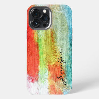 Farbenfrohe, moderne Holzkörbe iPhone 13 Pro Max Hülle