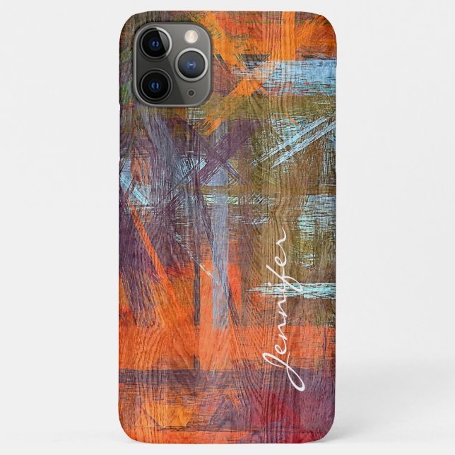 Farbenfrohe moderne Holzkörner - Look #2 Case-Mate iPhone Hülle (Rückseite)